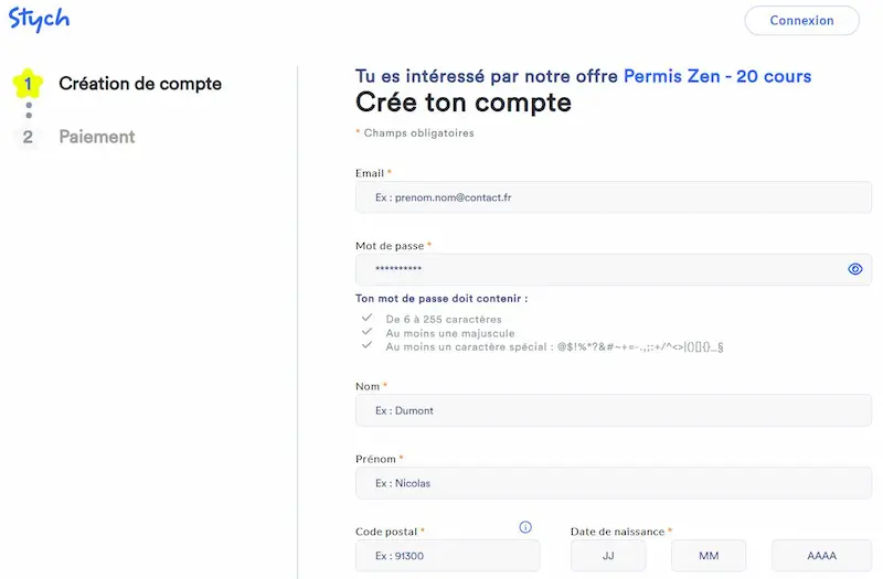 Créer un compte Stych pour utiliser le code promo